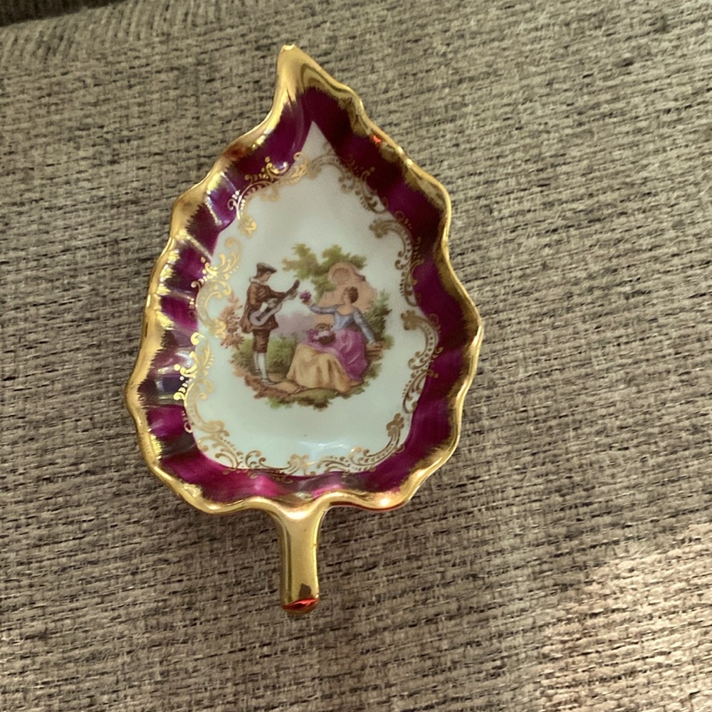 Rare Vintage Limoges Leaf Dish made in France